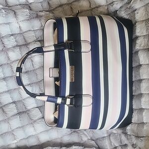 KATE SPADE Striped Laurel Way Evangelie satchel